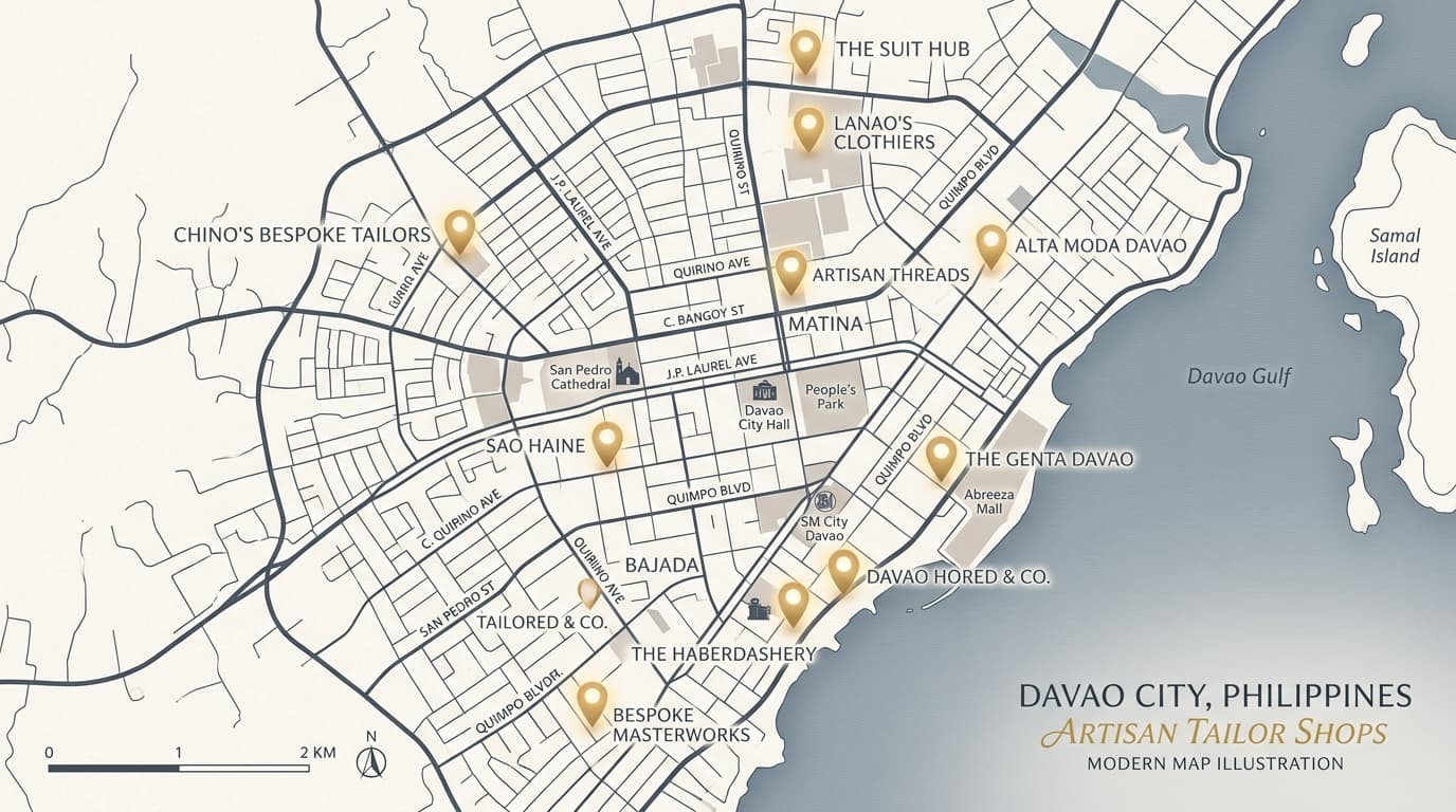 Davao City Tailoring Shops Map